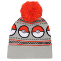 Grey - Back - Pokemon Pokeball Acrylic Beanie