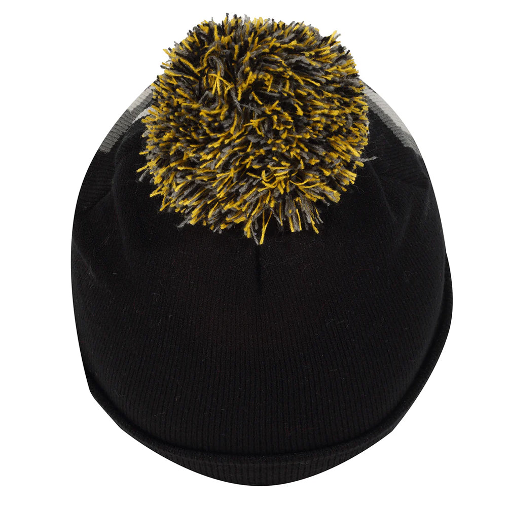 Black - Side - Wall-E Unisex Adult Face Pom Pom Beanie