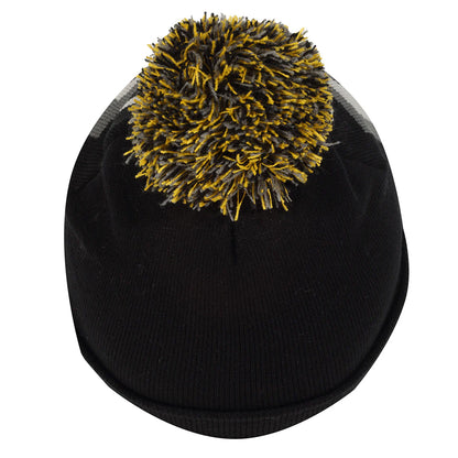 Black - Side - Wall-E Unisex Adult Face Pom Pom Beanie