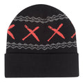 Black-Red - Back - The Warriors Unisex Adult Logo Acrylic Beanie