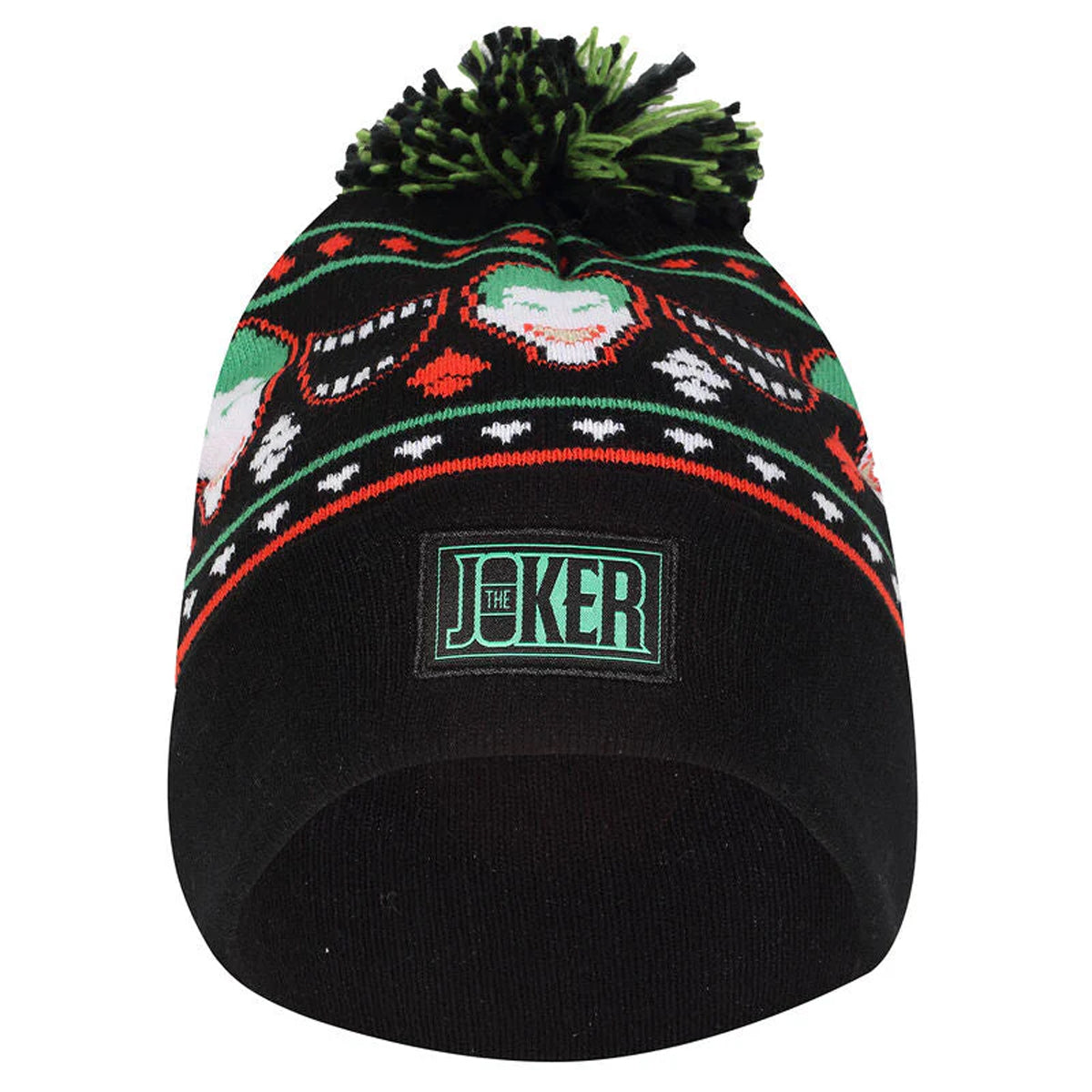 Black - Back - Batman Unisex Adult The Joker Pom Pom Skiing Beanie