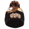 Black-Brown - Side - Gremlins Unisex Adult Gizmo Faux Fur Pom Pom Beanie
