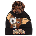 Black-Brown - Front - Gremlins Unisex Adult Gizmo Faux Fur Pom Pom Beanie