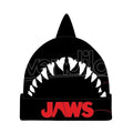 Black - Front - Jaws Unisex Adult Fin Acrylic 3D Beanie