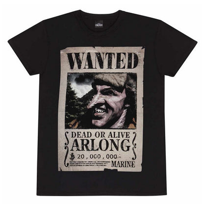 Black - Front - One Piece Unisex Adult Arlong Wanted Poster T-Shirt