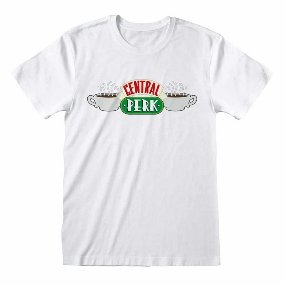 White - Front - Friends Unisex Adult Central Perk T-Shirt