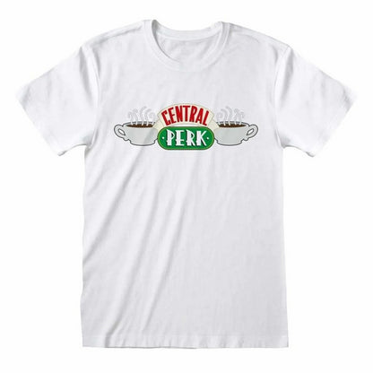 White - Front - Friends Unisex Adult Central Perk T-Shirt