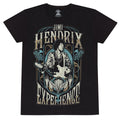 Black - Front - Jimi Hendrix Unisex Adult Art Nouveau T-Shirt