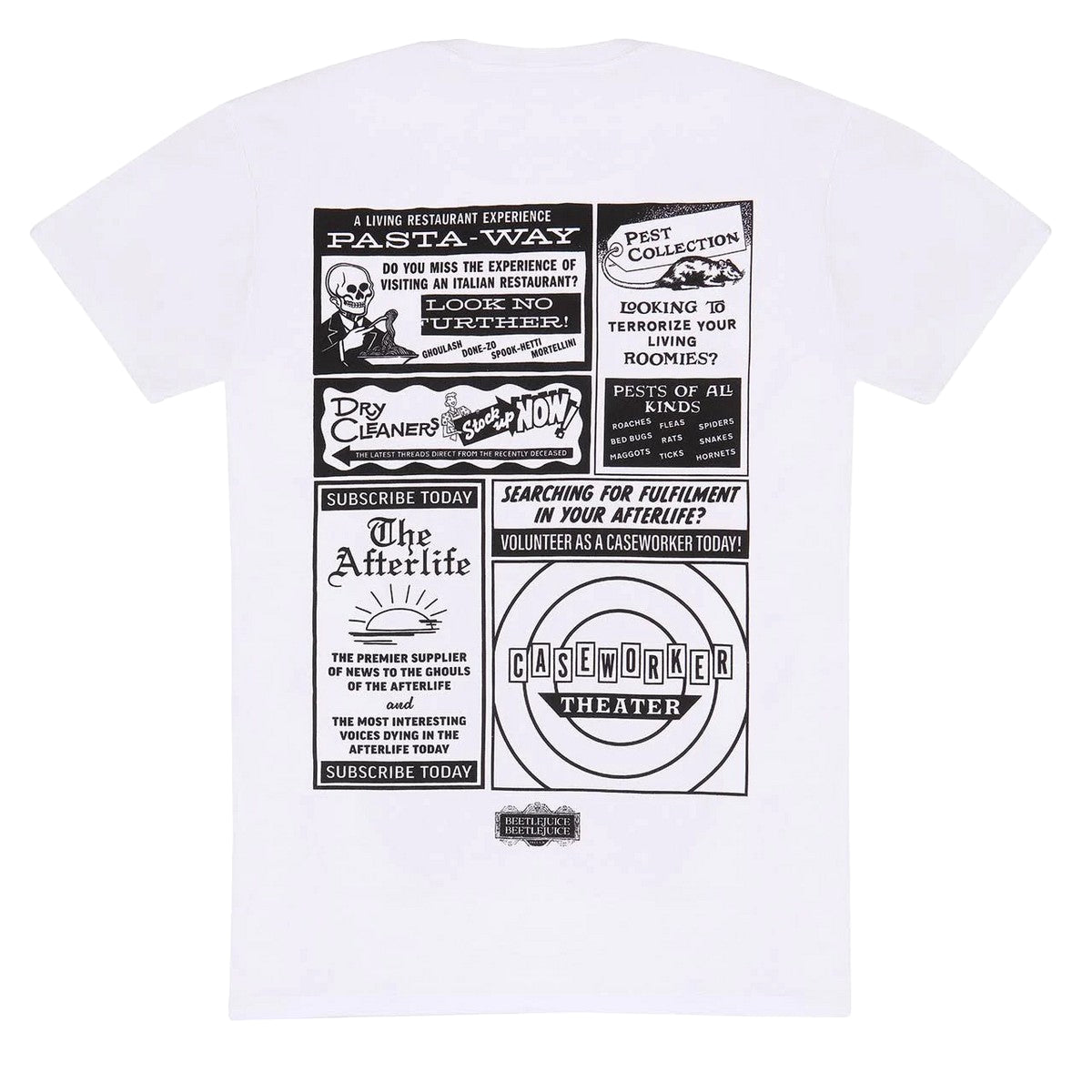 White - Back - Beetlejuice Beetlejuice Unisex Adult The Afterlife T-Shirt