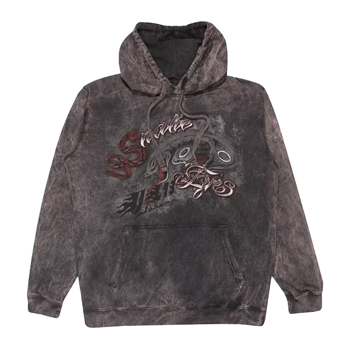 Grey - Front - Alchemy Mens Snake Eyes Hoodie