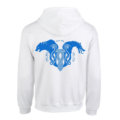 White - Back - God Of War Unisex Adult Ragnarok Logo Hoodie