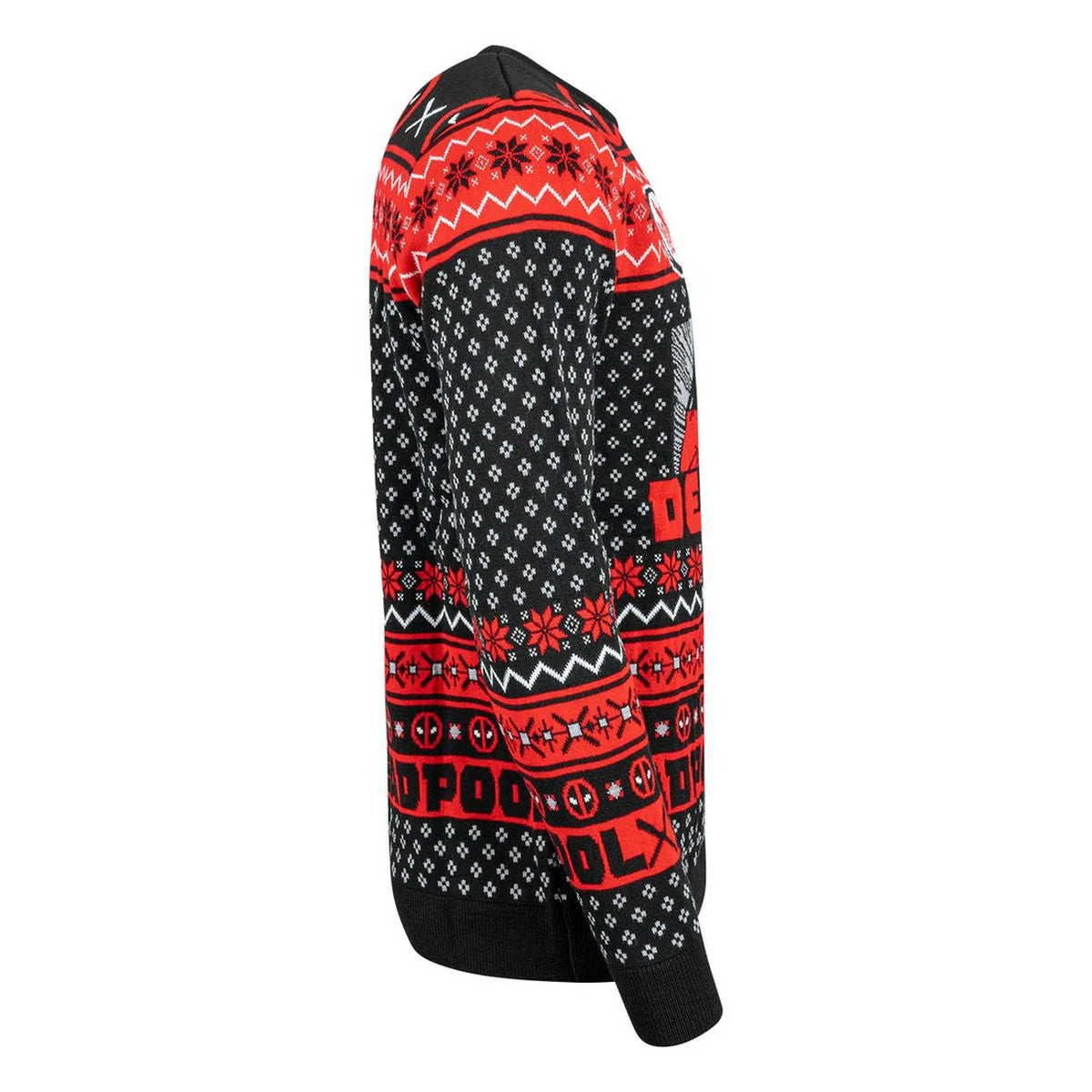 Black-Red - Side - Deadpool Unisex Adult Show Off Jumper
