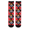 Red - Front - One Piece Unisex Adult Skull Logo Socks