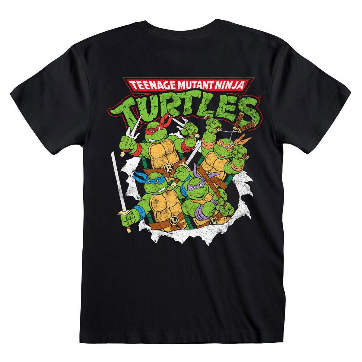 Black - Back - Teenage Mutant Ninja Turtles Unisex Adult 40th T-Shirt