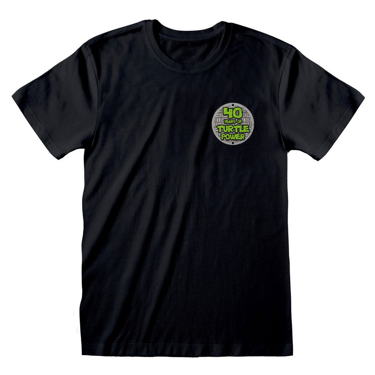 Black - Front - Teenage Mutant Ninja Turtles Unisex Adult 40th T-Shirt
