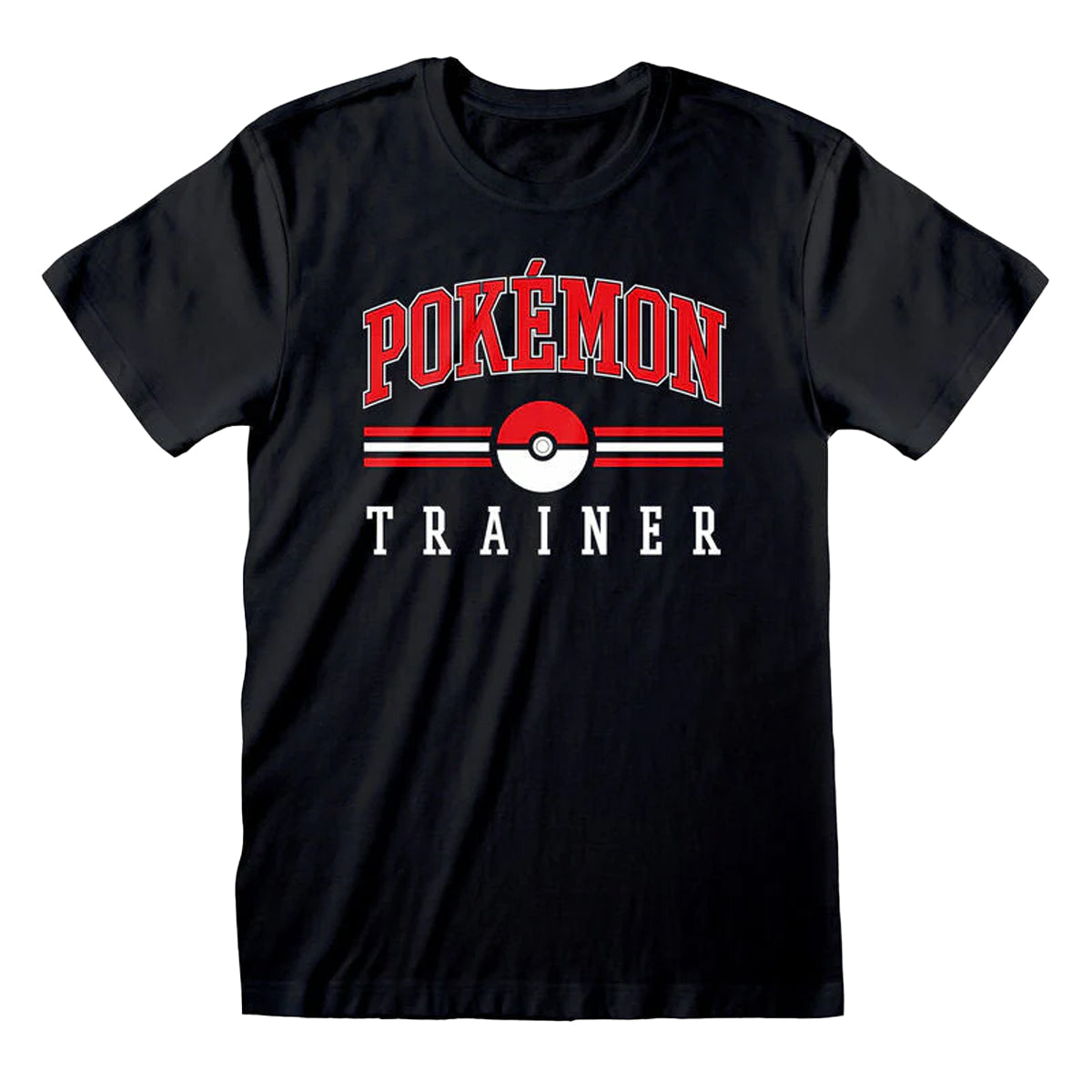 Black - Front - Pokemon Womens-Ladies Trainer Fitted T-Shirt