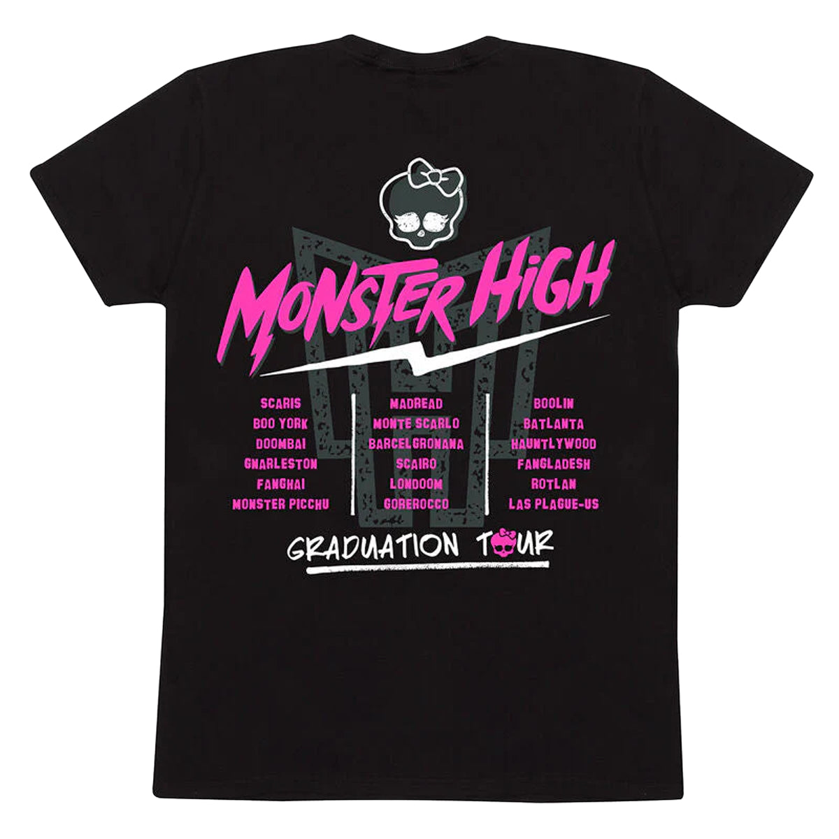 Black - Back - Monster High Unisex Adult Tour T-Shirt