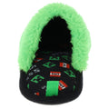 Green - Back - Minecraft Unisex Adult Creeper Slippers