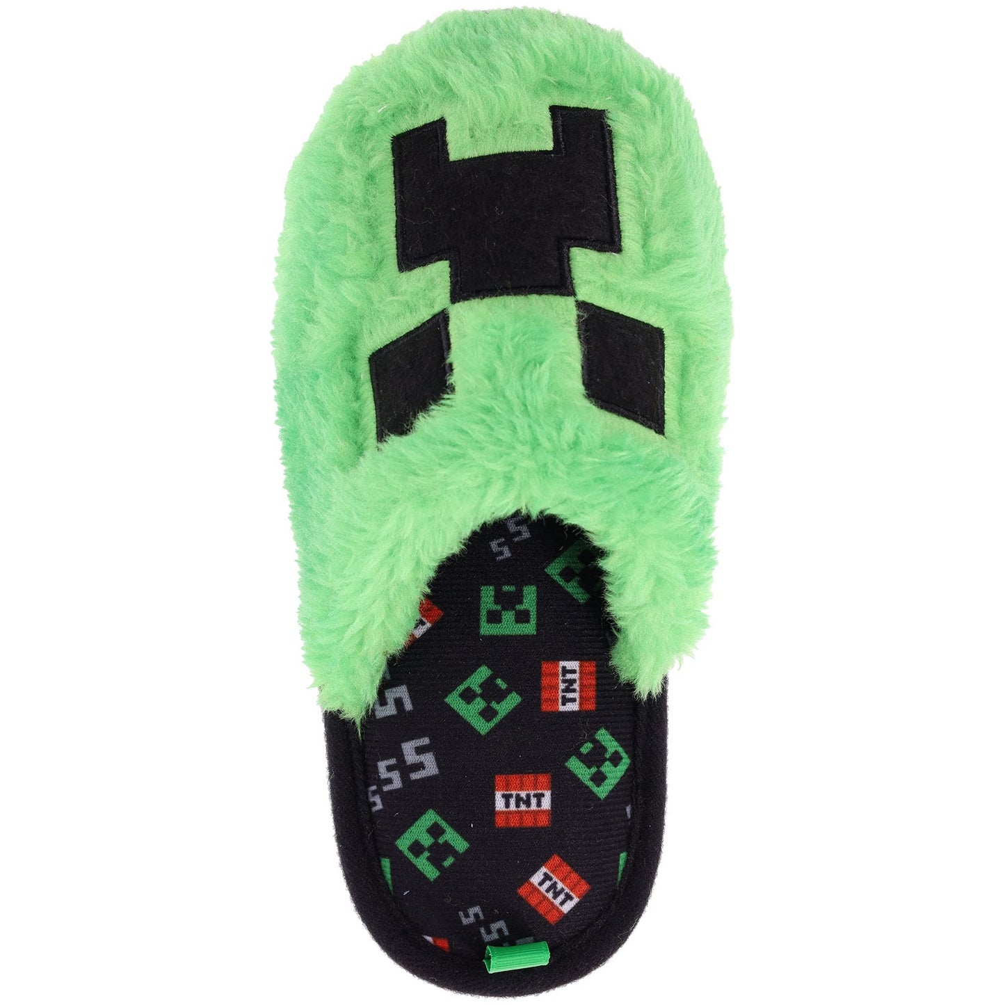 Green - Pack Shot - Minecraft Unisex Adult Creeper Slippers