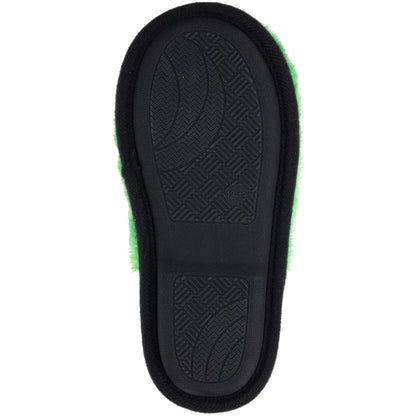 Green - Side - Minecraft Unisex Adult Creeper Slippers