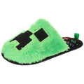 Green - Front - Minecraft Unisex Adult Creeper Slippers