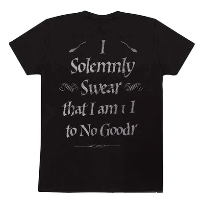Black - Back - Harry Potter Unisex Adult Mischief Managed T-Shirt