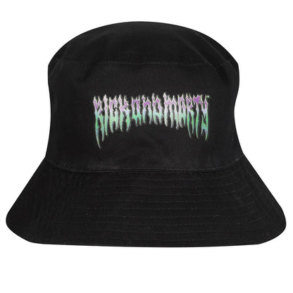 Black - Back - Rick And Morty Skull Reversible Bucket Hat