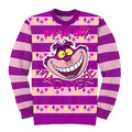 Pink - Front - Alice In Wonderland Unisex Adult We´re All Mad Here Knitted Jumper