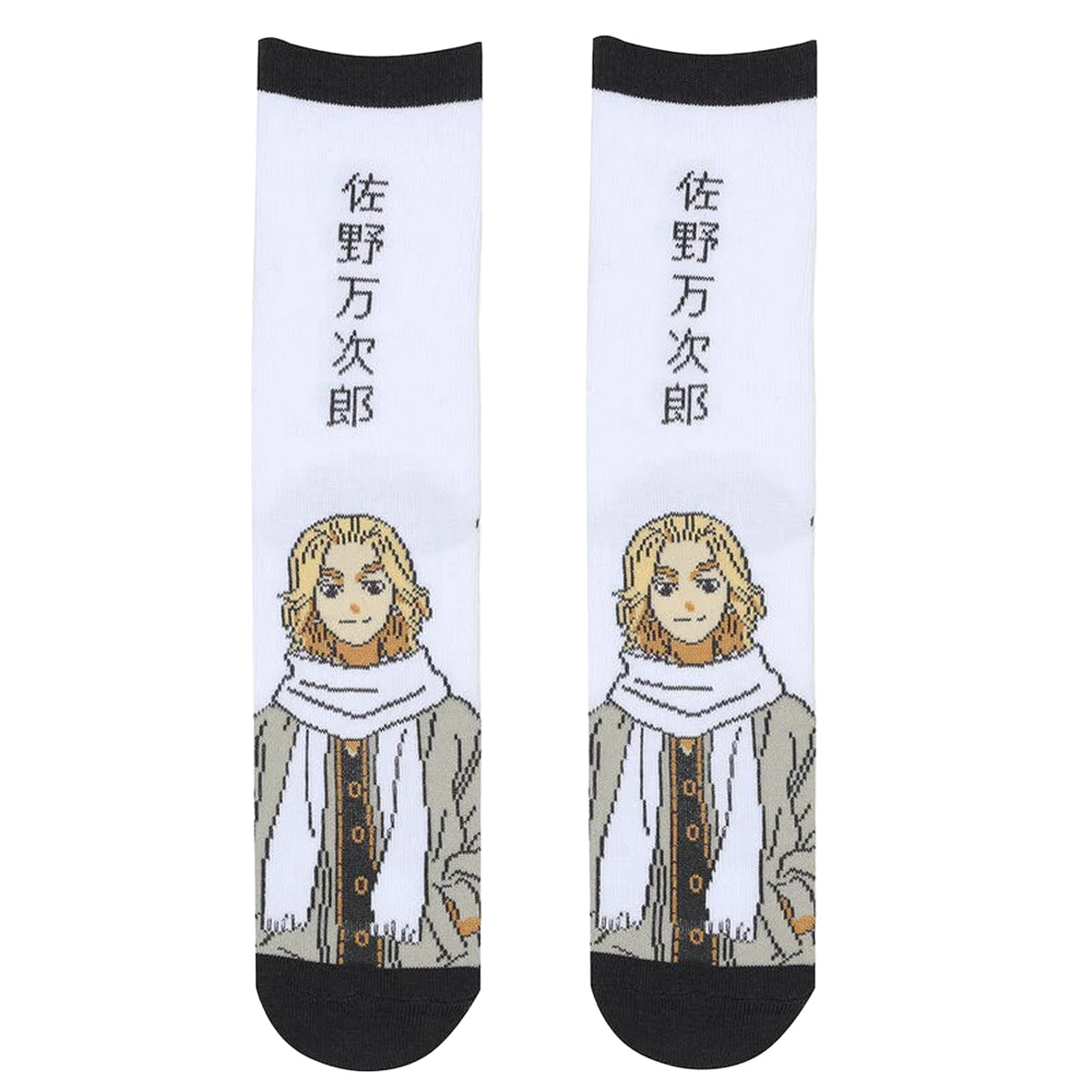 White-Black - Front - Tokyo Revengers Unisex Adult Mickey Socks