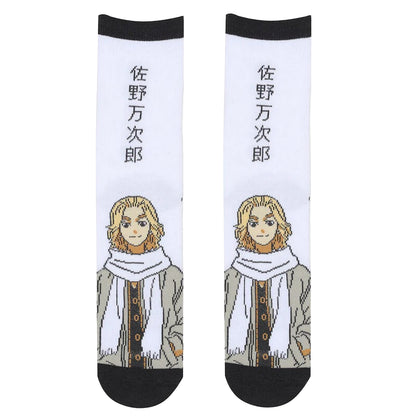 White-Black - Front - Tokyo Revengers Unisex Adult Mickey Socks