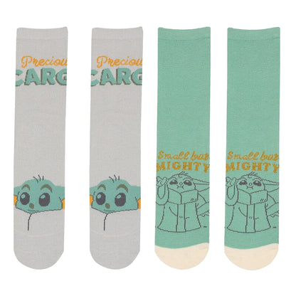 Multicoloured - Front - Star Wars The Mandalorian Unisex Adult Grogu Socks (Pack of 3)