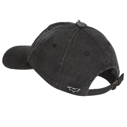 Grey - Back - Batman: The Dark Knight Logo Washed Denim Cap
