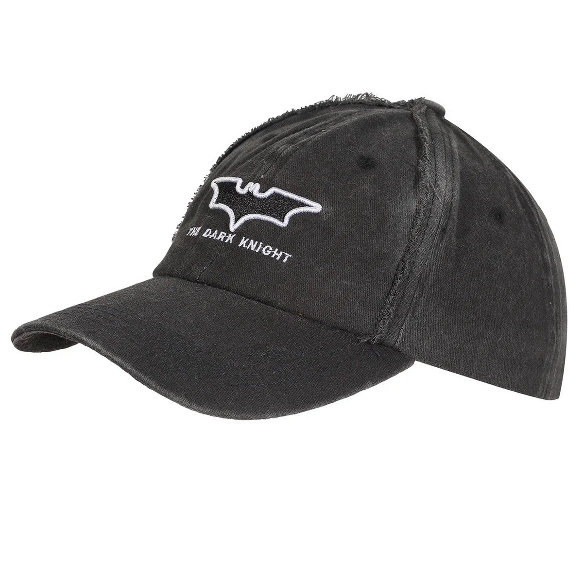Grey - Side - Batman: The Dark Knight Logo Washed Denim Cap