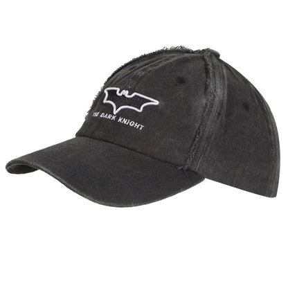 Grey - Side - Batman: The Dark Knight Logo Washed Denim Cap