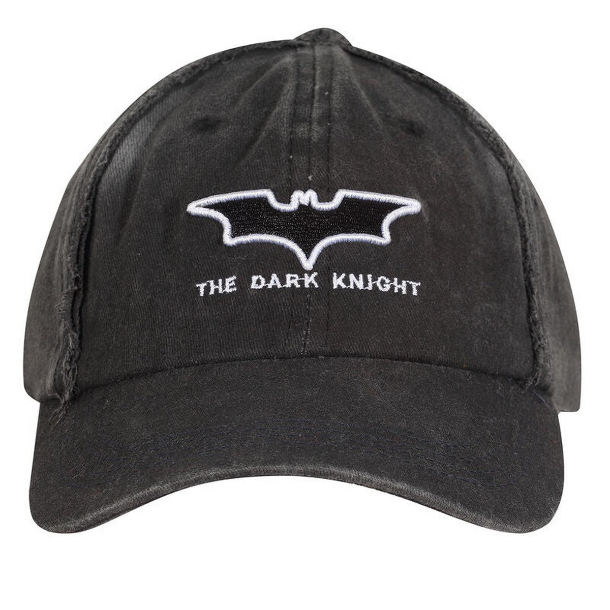 Grey - Front - Batman: The Dark Knight Logo Washed Denim Cap