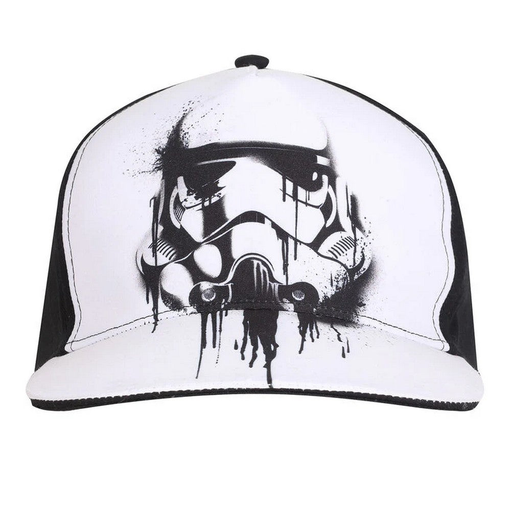 White-Black - Side - Star Wars Stormtrooper Paint Drip Baseball Cap