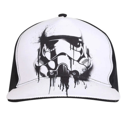 White-Black - Side - Star Wars Stormtrooper Paint Drip Baseball Cap