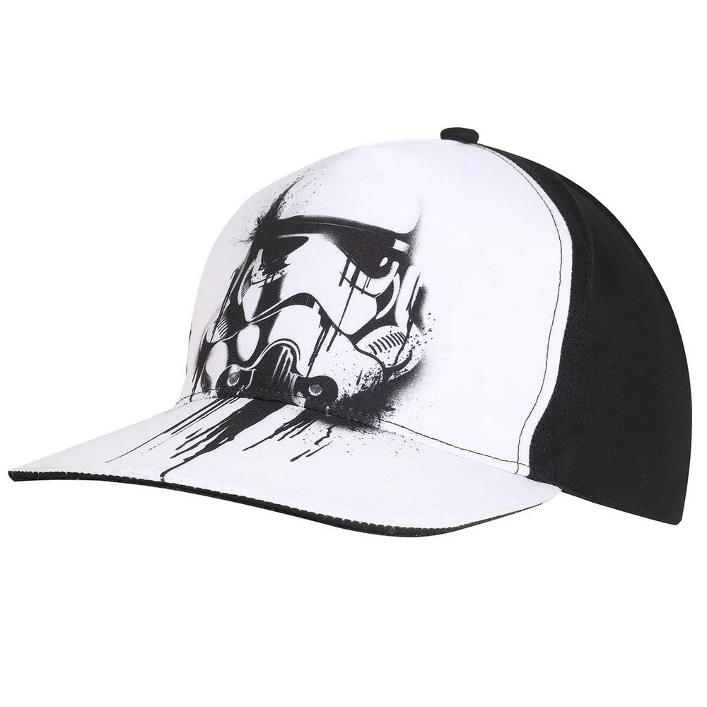 White-Black - Front - Star Wars Stormtrooper Paint Drip Baseball Cap
