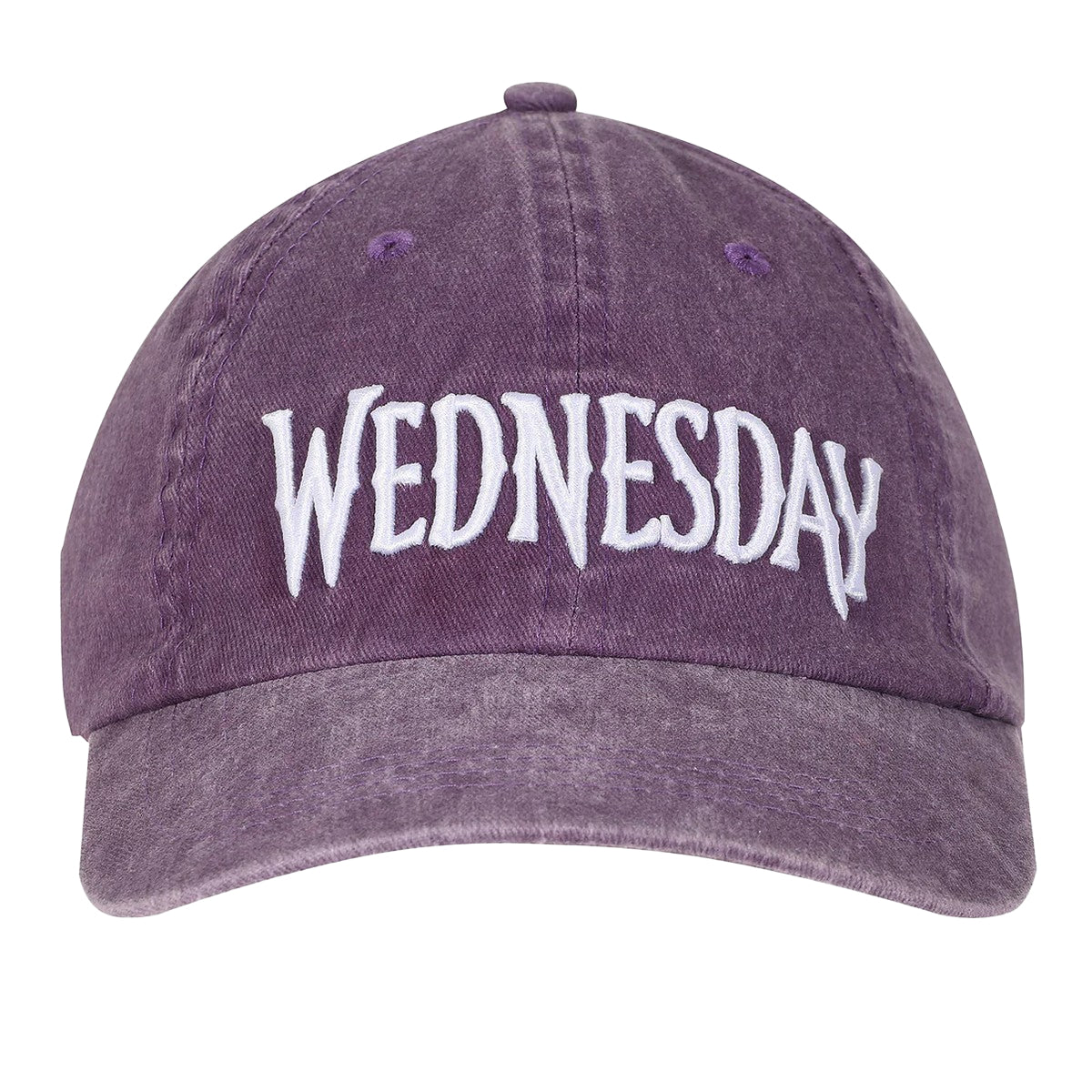 Black-Purple - Side - Wednesday Logo Washed Baseball Cap