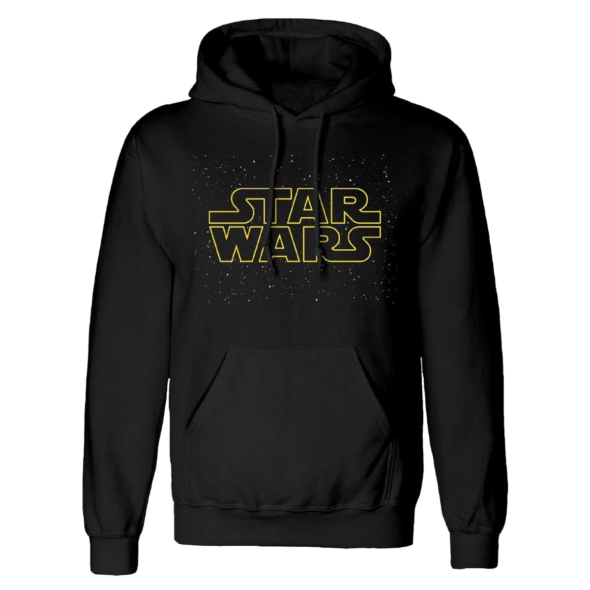 Black - Front - Star Wars Unisex Adult Logo Hoodie