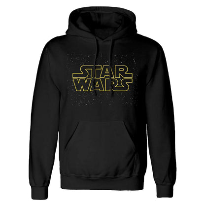 Black - Front - Star Wars Unisex Adult Logo Hoodie