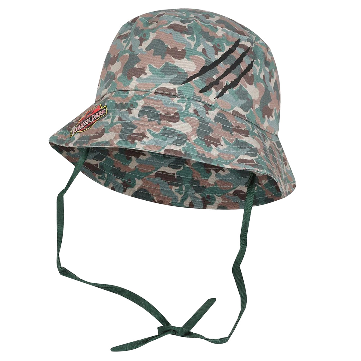 Green-Brown-Black - Front - Jurassic Park Camo Bucket Hat