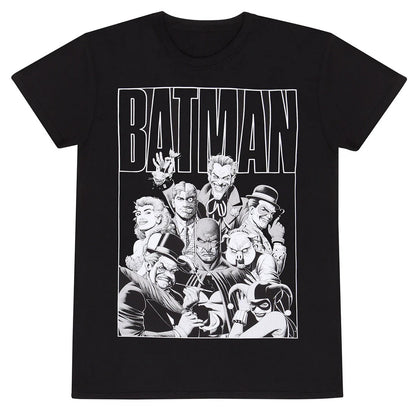 Black - Front - Batman Unisex Adult Rogues Gallery T-Shirt