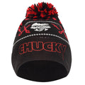 Black-Red - Front - Childs Play Chucky Pom Pom Acrylic Beanie