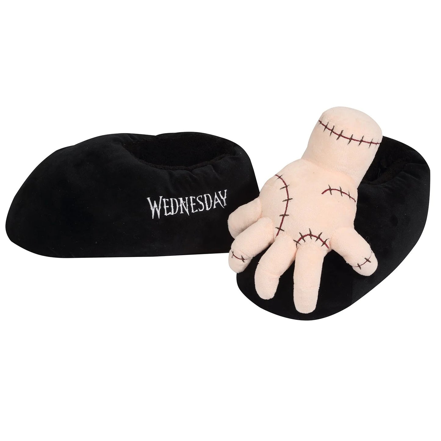 Black - Back - Wednesday Unisex Adult Slippers