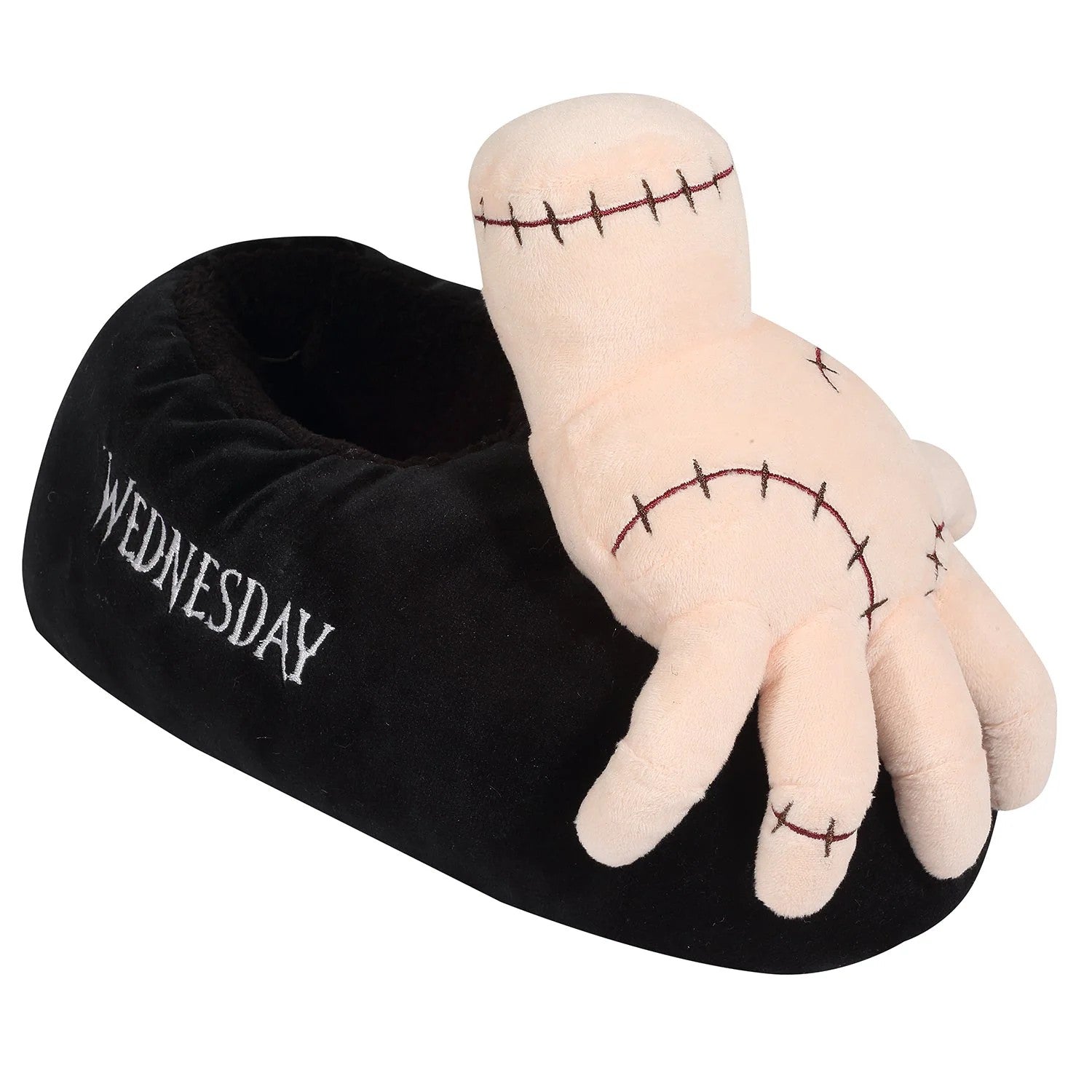 Black - Side - Wednesday Unisex Adult Slippers