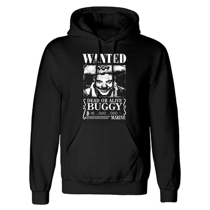Black - Front - One Piece Unisex Adult Buggy Pull Over Hoodie