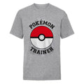 Heather Grey - Front - Pokemon Childrens-Kids Pokeball T-Shirt