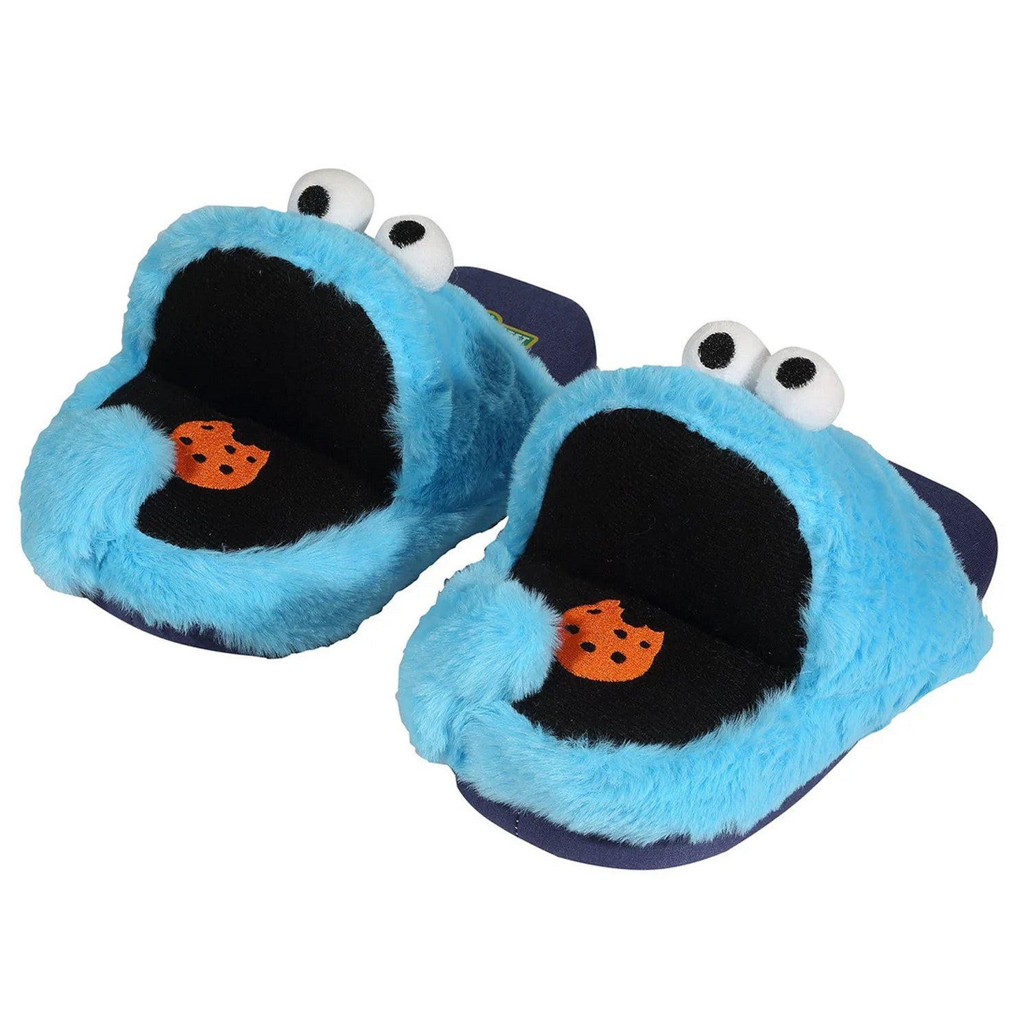 Blue - Back - Sesame Street Unisex Adult Cookie Monster Slippers