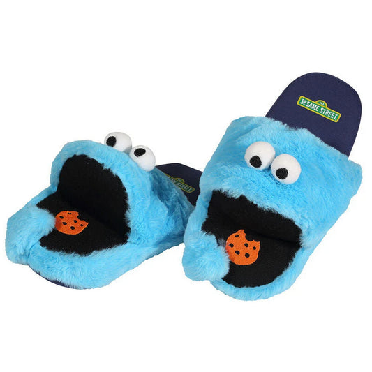 Blue - Front - Sesame Street Unisex Adult Cookie Monster Slippers
